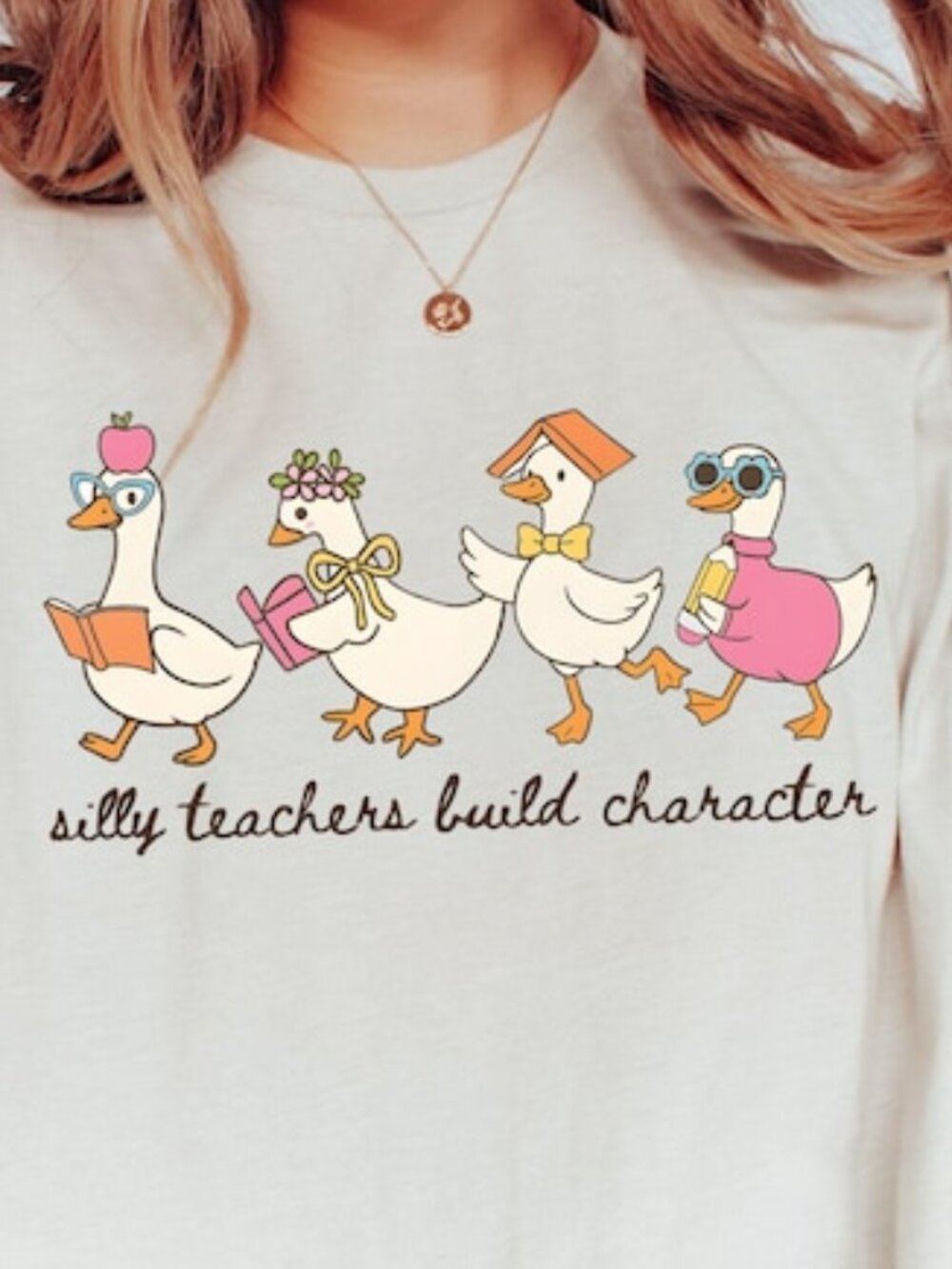 Silly Teacher Goose Shirt, Silly Goose Teacher Tshirt, Back to School Tee - Picture 2 of 4